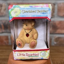 Cherished Teddies Little Sparkles July Birthstone Bears 1.5  Vintage Enesco