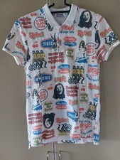 Rare HYSTERIC GLAMOUR Allover Print Polo Shirt Size S Japan Y2K