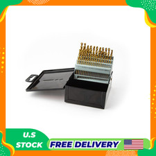 60pc Drill Bit Set M2 HSS High Speed Steel Bits Numbered 1-60 Metal Case
