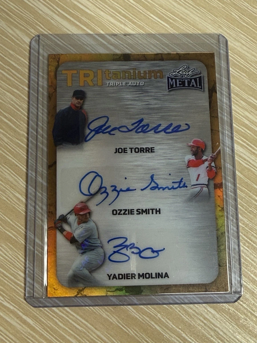 Ozzie smith 2004primecut サインカード Leaf Ozzie Smith Autographed Baseball Sports Trading Cards