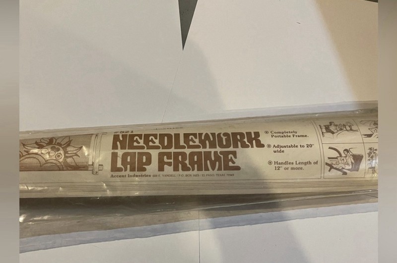 New Sealed Vintage House of Fabric Needlework Lap Frame - 10 3/4" Wide