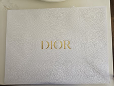 DIOR Gift Bag Pebbled White 13.5"L x 10H x 5.5"W NEW