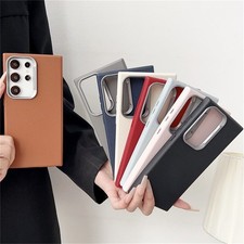 For Samsung Galaxy S25 S24 S23 S22 S21 S20 Shockproof Slim Leather Phone Case