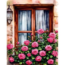 Flowers Paint by Numbers Kit for Adults DIY Canvas Oil Painting Home Wall Art