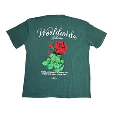 Boohoo Man Oversized Washed Worldwide Floral Graphic T-shirt Size Medium