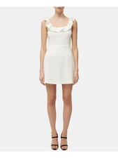 FRENCH CONNECTION Womens White Sleeveless Mini Sheath Dress Size: 8