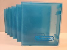 Nintendo NES Plastic Clear Blue Hard Clamshell Cartridge Case Lot of 6
