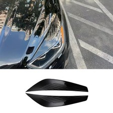 Black Abs Front Headlight Lamp Eyebrow Cover Trim For Ford Escape Kuga 2017-2019