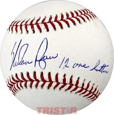 Nolan Ryan Signed Autographed  ML Baseball Inscribed 12 One Hitters TRISTAR