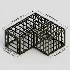 Galvanised Steel Modular Frame for Building 4m x 5.5m - Other Sizes Available
