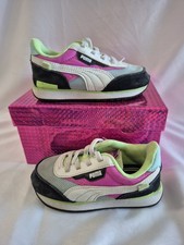 PUMA Future Rider Nail Glam Lace Up Toddler Girls White Sneakers Casual Sz 7C