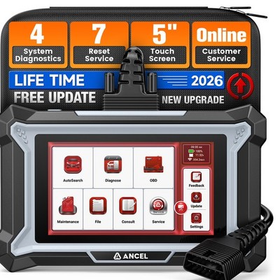 ANCEL DS100 OBD2 Scanner Full OBD Functions And 4 System with Lifetime Update