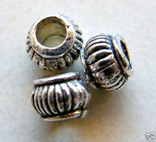 100pcs 5x7mm Metal Alloy Keg Spacer Beads - Antique Silver - Picture 2 of 3