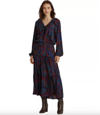 LAUREN RALPH LAUREN Lightweight Paisley Floral Print Dress Size 00