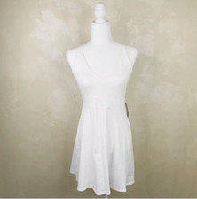 Express Womens White Sleeveless Dress Size Medium Bridal Bachelorette 