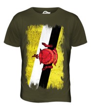 BRUNEI GRUNGE FLAG MENS T-SHIRT TEE TOP BRUNEIAN SHIRT FOOTBALL JERSEY GIFT