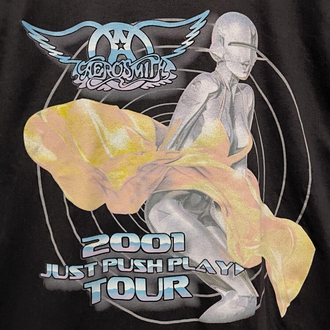 Aerosmith 2001 Just Push Play Tour Shirt Black Size L Hajime Aerosmith 2001 Just Push Play Tour Shirt Black Size L Hajime