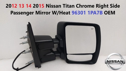 2012-2015 Nissan Titan Chrome Right Side Passenger Mirror W/Heat 96301 1PA7B OEM