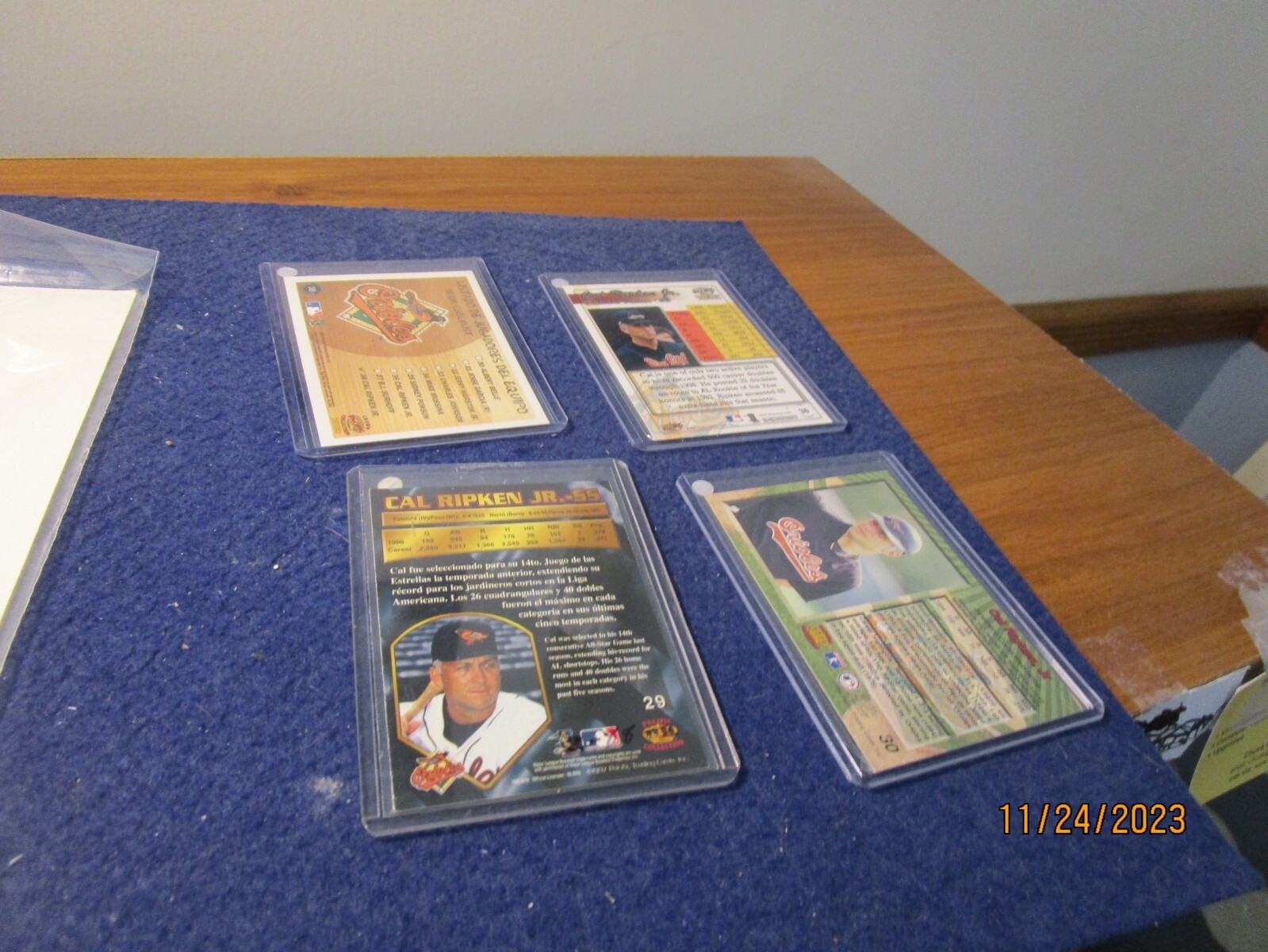 RARE Cal Ripken Pacific Baseball Card Show Embossed Card Lot (4