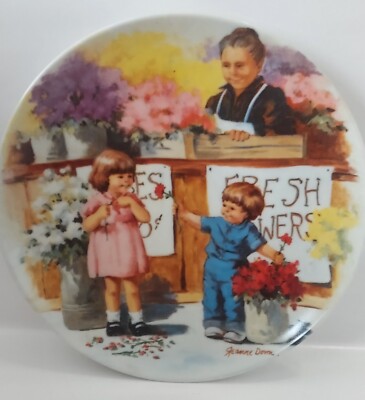 Edwin M Knowles Collector Plate Seventh Issue The Flower Arrangement 