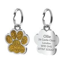 Dog Tag Engraved Personalised Pet Tags Name Disc ID Cat Tags Animal Cat Collar