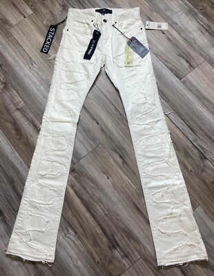 JORDAN CRAIG  MARTIN STACKED - PYTHON DENIM JEAN (PLASTER)