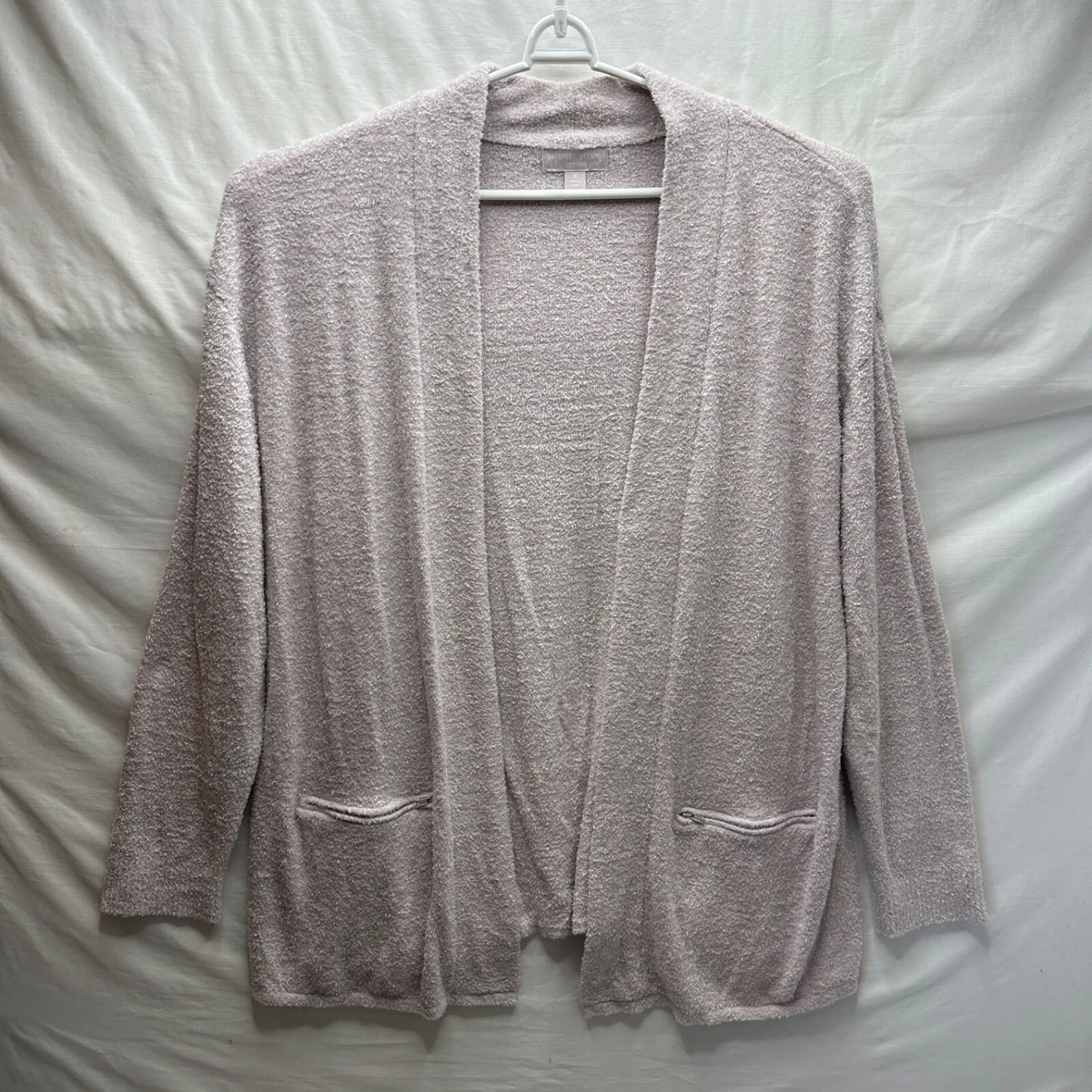 Barefoot Dreams 1X Pink Cozy Chic Lite Zip Pocket Cardigan Open Front Jacket