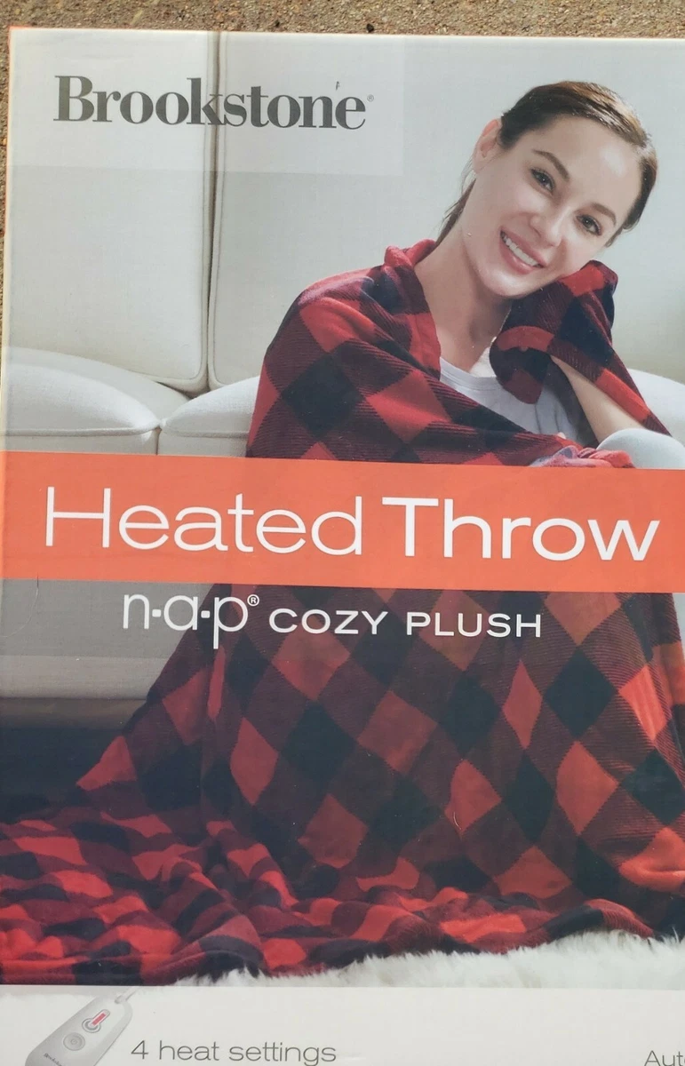 Brookstone 4 Heat Setting Luxurious Electric Throw Blanket 50 x 60