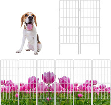 Rustproof White Garden Fence Panels - 10 Pack, 18"x30" Animal Barrier Edging