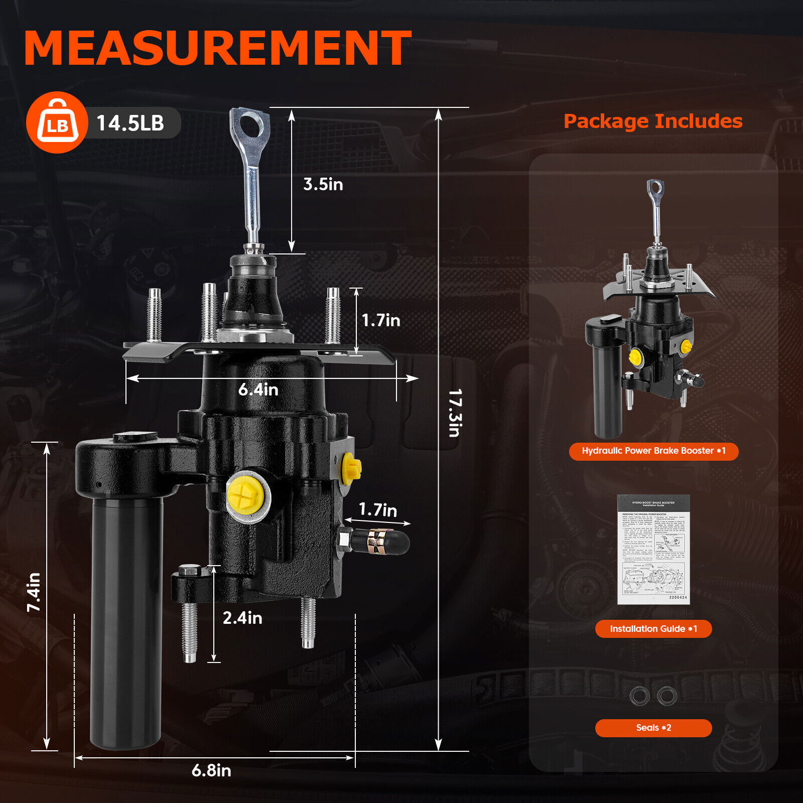 52-7370 Hydro-Boost Hydraulic Power Brake Booster for Cadillac Escalade Chevy