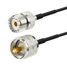 6 FT UHF PL259 Male to UHF SO239 female Jumper Extension Cable Pigtail RG174 2m