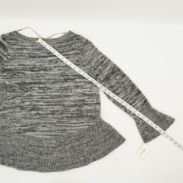 Style & Co Plus Size Womens Top Ruffled Hem Cuff Pullover Sweater Grey