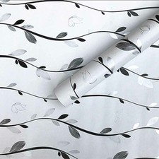 Black Vine Peel and Stick Wallpaper Self-Adhesive Contact Paper 393inch