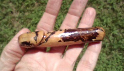 Wood Phallic Phallus Lucky Amulet Statue Thailand CH835