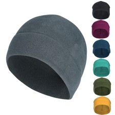 Winter Warm Cap Windproof Fleece Skull Cap Running Ski Beanie Hat for Men Women