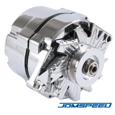 New 12V Chrome Alternator 1 Wire For Chevy GM BBC SBC 327-350-396-427-454 110Amp