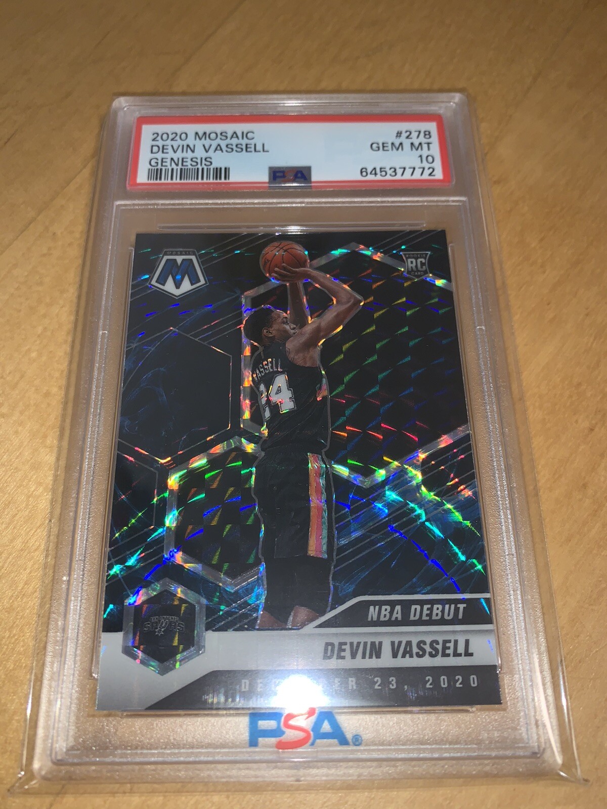 2020 Devin Vassell Mosaic Genesis 278 PSA 10