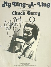 Chuck Berry Signed Autograph ‘My Ding-A-Ling’ Music Sheet