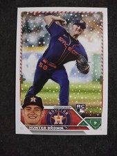 2023 Topps Holiday Hunter Brown #H7 Rookie Card RC Houston Astros Baseball Card. rookie card picture