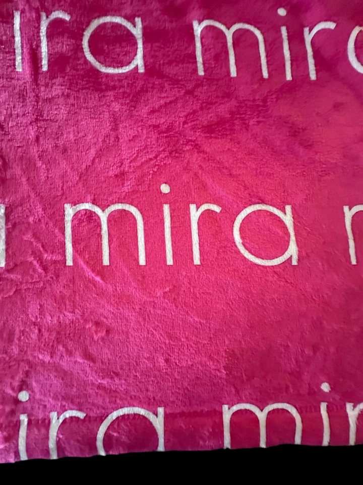 Nombre Personalizado “Mira” Manta Bebé Recién Nacido Niño Niña Personalizado Regalo de Cumpleaños Foto 2 de 4