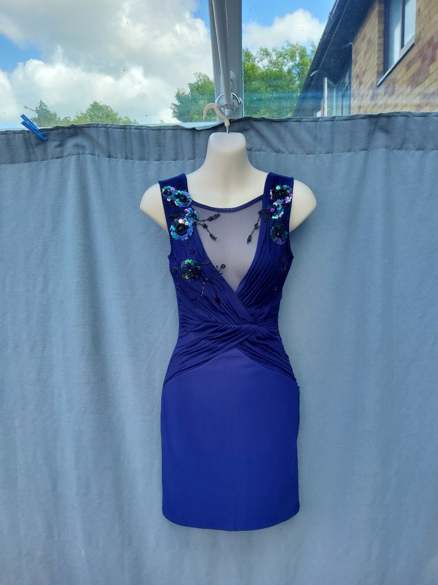 lipsy two tone pleated bodycon dress Purple Iridescent Beaded Jersey Stretch Mini UK 8 Audrey Hepburn's Little Black intellectual elite Achieve understated elegance with Size:36M