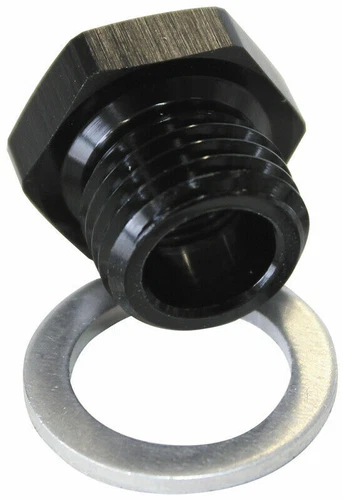 Aeroflow AF912-M16-02BLK - M16x1.5 Male Pipe Reducer Female 1/8" NPT - Black
