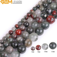 Round Grade AAA Gemstone African Blood Natural Stone Beads For Jewellery Making