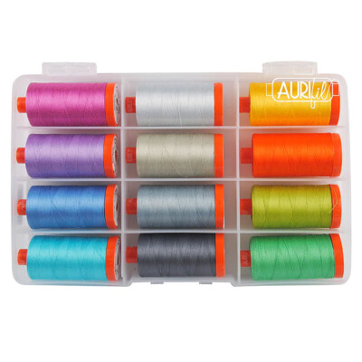 Aurifil Thread Kit The Kaffe Collective 12 LARGE SPOOLS COTTON 50WT 1422 YDS EA