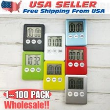 LCD Digital Kitchen Cooking Timer Count-Down Up Clock Loud Alarm Magnetic Lot