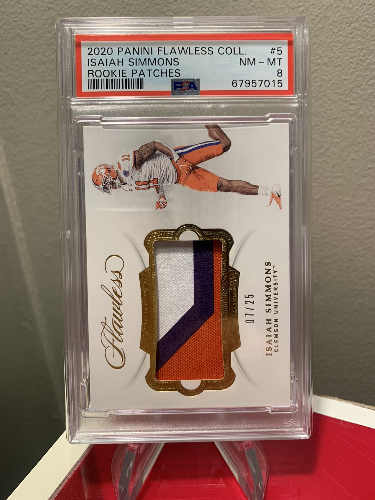 Isaiah Simmons Panini Flawless Collegiate Rookie Patches #5 Base