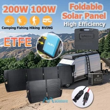 200W 100W Portable Foldable Solar Panel for Home Car Battery RV Power Station