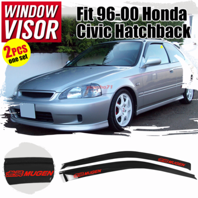 Fit 96-00 Honda Civic Hatchback Slim Style Window Visor Rain Sun