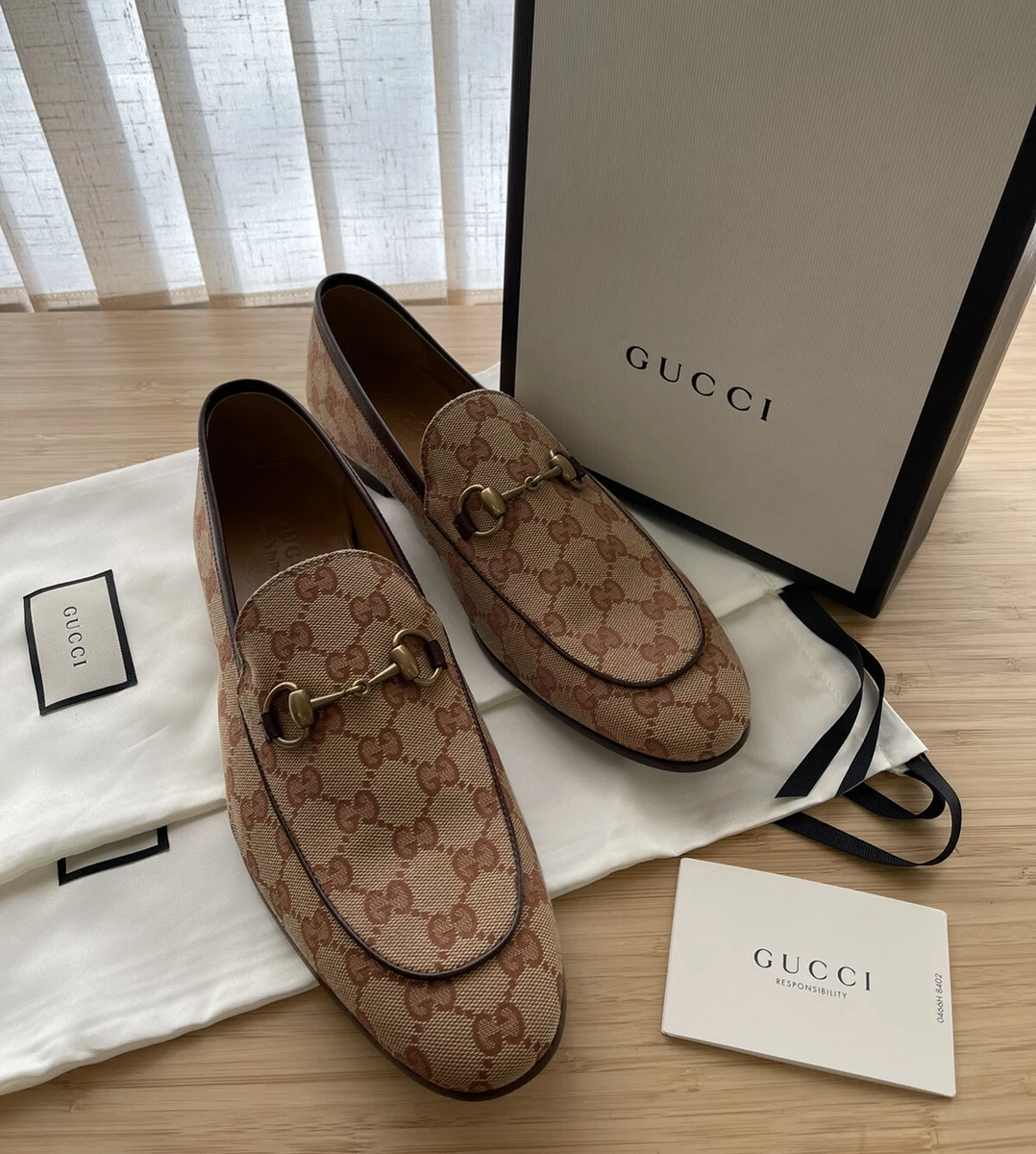 Logisk smække omfavne NWB Gucci Mens Shoes canvas leather GG logo Guccissima Loafer Sneaker Gucci  sz7 | eBay