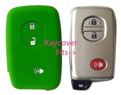 GREEN SILICONE CAR KEY COVER for TOYOTA AVALON CAMRY RAV4 HIGHLANDER - Picture 1 of 1